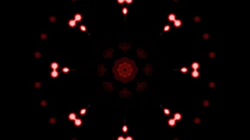 Bokeh-Loop mit verschwommenem rotem Fraktallicht 4K 01