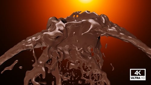 Chocolate Liquid Splash Slow Motion