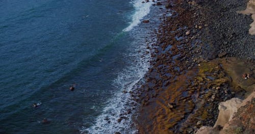 Beautiful Sunset Reflected on the Surface of the Atlantic Ocean