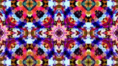 Colorful Stained Glass Kaleidoscope Loop 4K 10