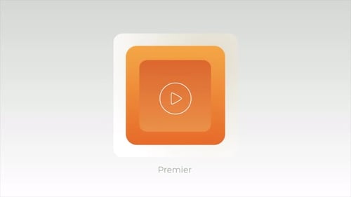 Íconos coloridos de forma cuadrada de un reproductor multimedia