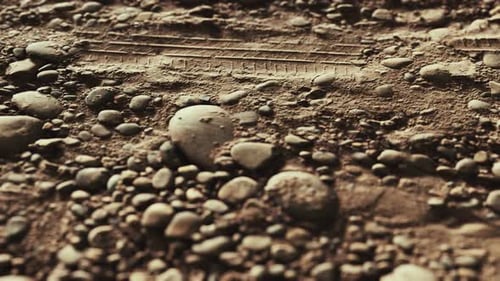 Closeup of Dirty Ground Road