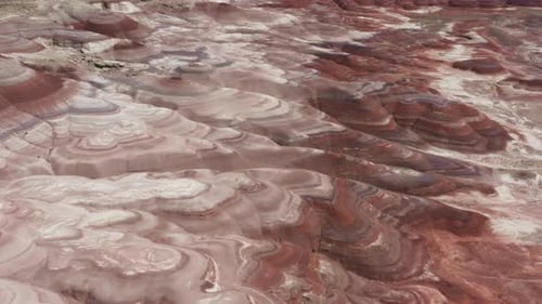 Red Mars Planet Landscape View with Beautiful Patterns and Weird Shapes View