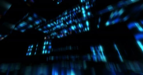 Futuristic Digital Tunnel Abstract Lights Loop Background