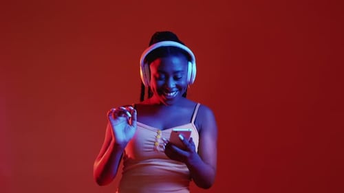 Favorite Music Happy Black Woman Best Sound