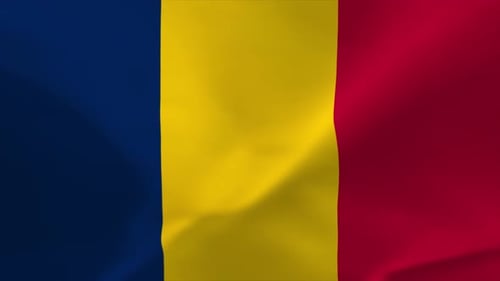 Waving Flag of Chad Seamless Loop