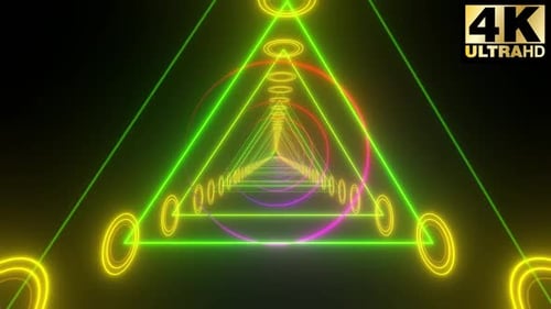 Colorful Triangle Tunnel 4k