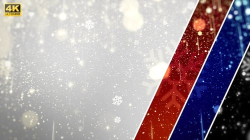 Christmas Winter Snowflakes and Shimmering Particles Background