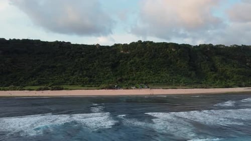 Nyang Nyang Beach cliff parallax with clouds