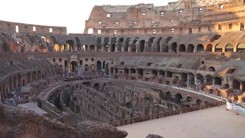 The Roman Colosseum Ruins and Architecture in Italy