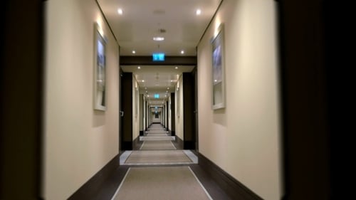 Moving Along The Light Hotel Hall