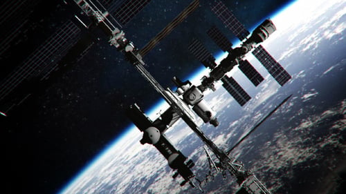 Vom Modul der Internationalen Raumstation aus fliegen