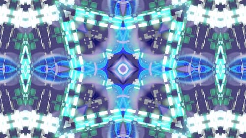 Vibrant Abstract Geometric Kaleidoscope Background Loop