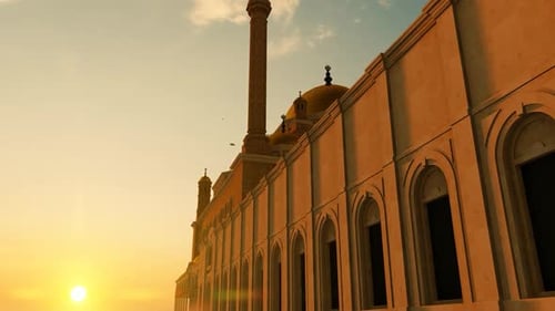 Grand Mosque with 4 Minarets
