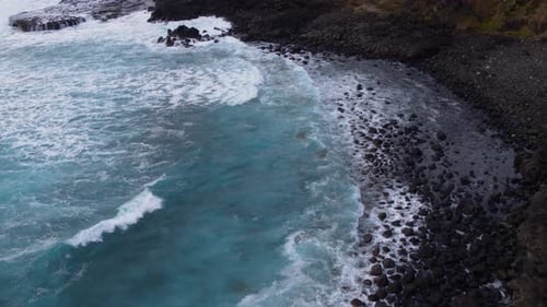Ocean Coast Drone Shot