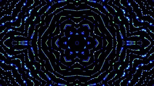 Digital Abstract Glowing Shards Kaleidoscopic Background