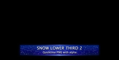 Falling Snow Particles Animated Lower Third Graphic