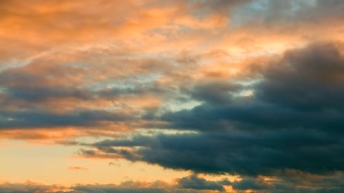 Beautiful Sky with Colorful Clouds at Sunrise