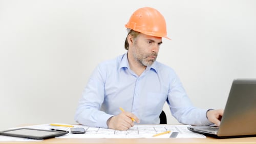 Engineer Working in Office