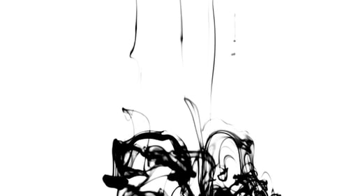 Black Ink in Water Fluid Abstract Motion