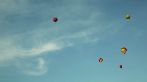 Hot Air Balloons Soaring in the Beautiful Sky