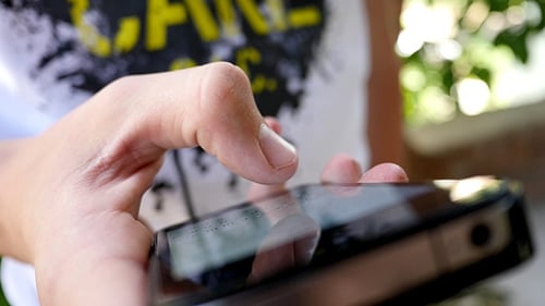 Fingers Using a Modern Smartphone