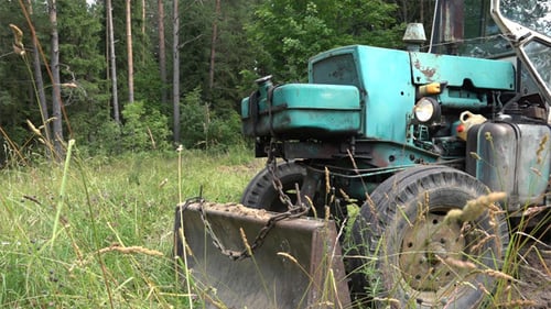 Old Soviet Tractor or Excavator