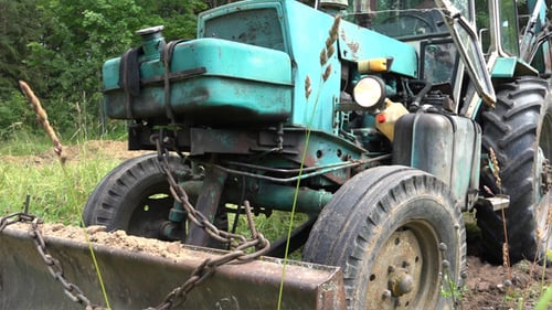 Old Soviet Tractor or Excavator 2