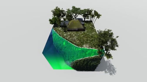 Isometric seafront
