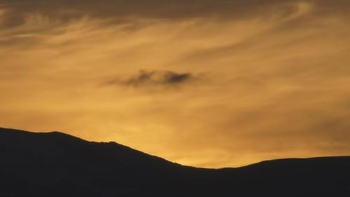 Fast Clouds at White Night Over the Northern Mount