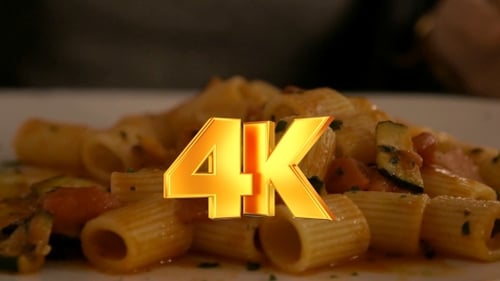 Eating Delicious Pasta Dish