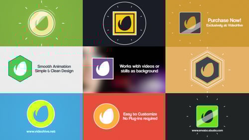 Modern Flat Geometric Logo Reveal Pack