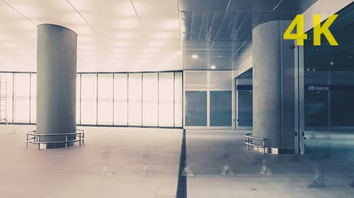 Empty Modern Urban Architecture Space with Light