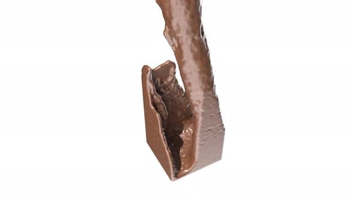 Hot Chocolate Food Viscous Sweet Liquid Concept Alpha Channel Super Slow Motion 1000 FPS