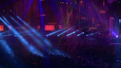 Bright Lasers Light Up the Crowd at Concert