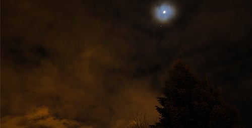 Nacht, Wolken, Zeitraffer