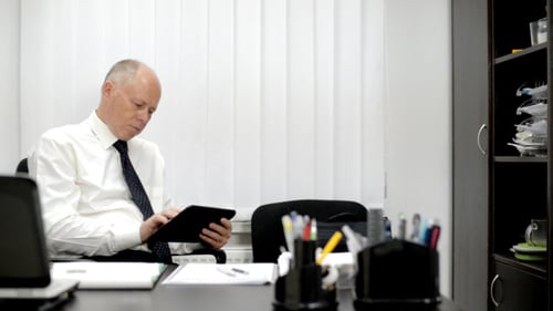 Arbeiten auf einem Tablet in Office