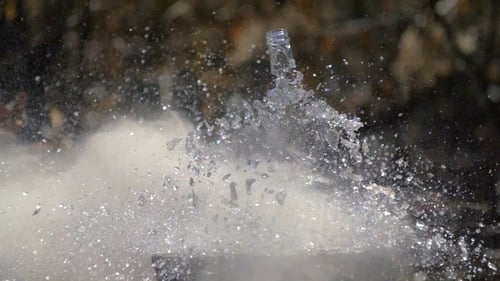 Glass Bottle Explosion in Slow Motion
