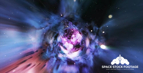 Abstract Cosmic Hyperspace Travel Wormhole Tunnel Animation