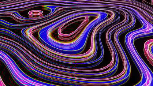 Vibrant Abstract Wavy Lines Glitch Background Animation