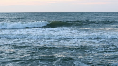 Ocean Waves Crashing on a Sunny Day