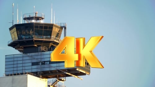 Verkehrskontrollturm am Flughafen