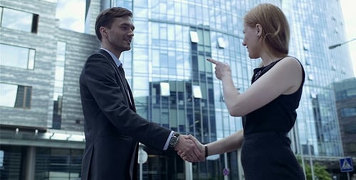 Welcoming Colleague Or Business Partner