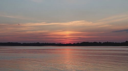 Red Sunset on the River 2