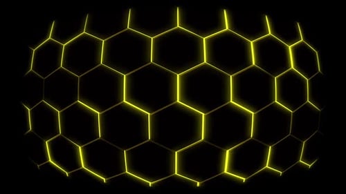 Abstract backlit honeycomb background