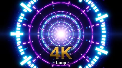 VJ Loop Circle Neon Light Lamp