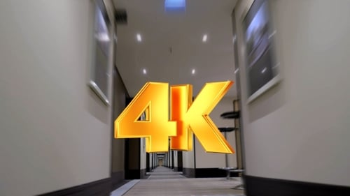 Timelapse Of Moving Forward In Empty Light Hotel