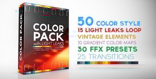 Dynamic Color and Light Leak Film Effects Pack