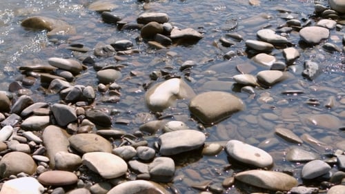 Sea Pebbles In Water