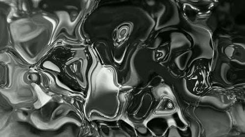 Abstract Background Black White Water Paint Liquid Animation